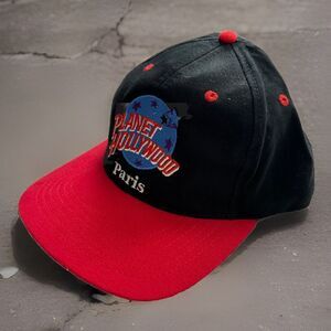 Planet Hollywood Paris Embroideref Logo Baseball Cap Hat Adjustable Black New